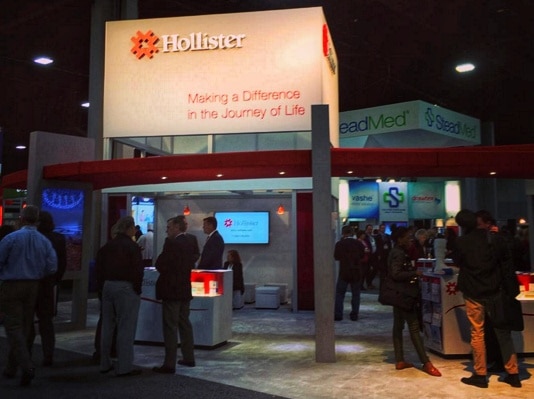 Hollister's booth at the exhibition hall of SAWC Spring 2016.